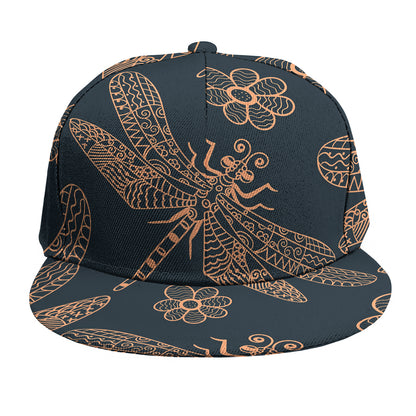 Vintage Dragonfly Pattern Print Snapback Cap