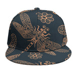 Vintage Dragonfly Pattern Print Snapback Cap