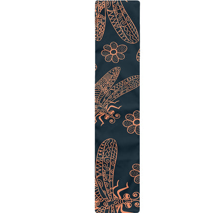 Vintage Dragonfly Pattern Print Table Runner