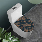 Vintage Dragonfly Pattern Print Toilet Lid Cover