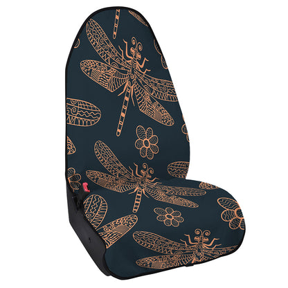Vintage Dragonfly Pattern Print Waterproof Car Seat Cover