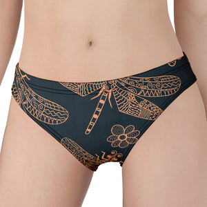 Vintage Dragonfly Pattern Print Women's Panties