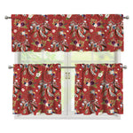 Vintage Dream Catcher Pattern Print 3 Piece Kitchen Curtains