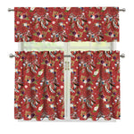 Vintage Dream Catcher Pattern Print 3 Piece Kitchen Curtains