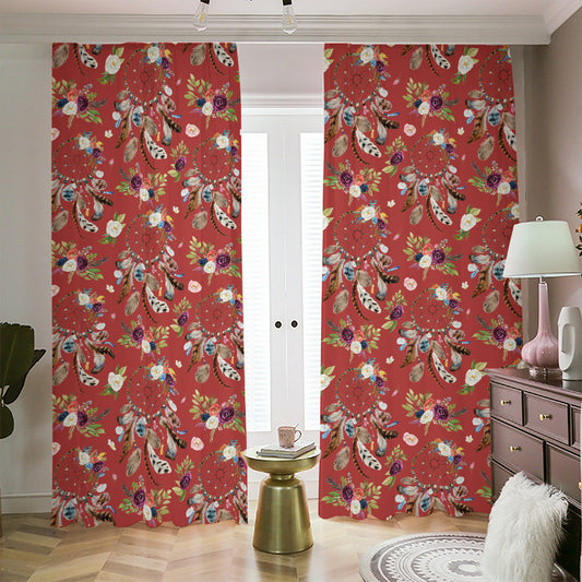 Vintage Dream Catcher Pattern Print Blackout Pencil Pleat Curtains