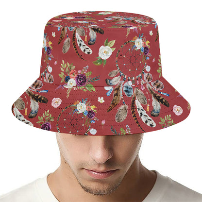 Vintage Dream Catcher Pattern Print Bucket Hat