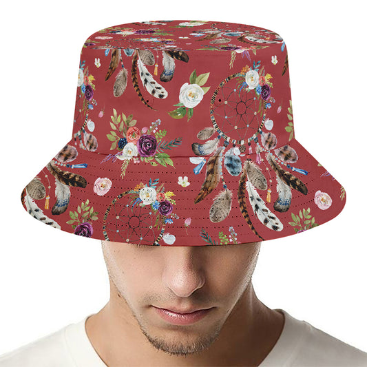 Vintage Dream Catcher Pattern Print Bucket Hat