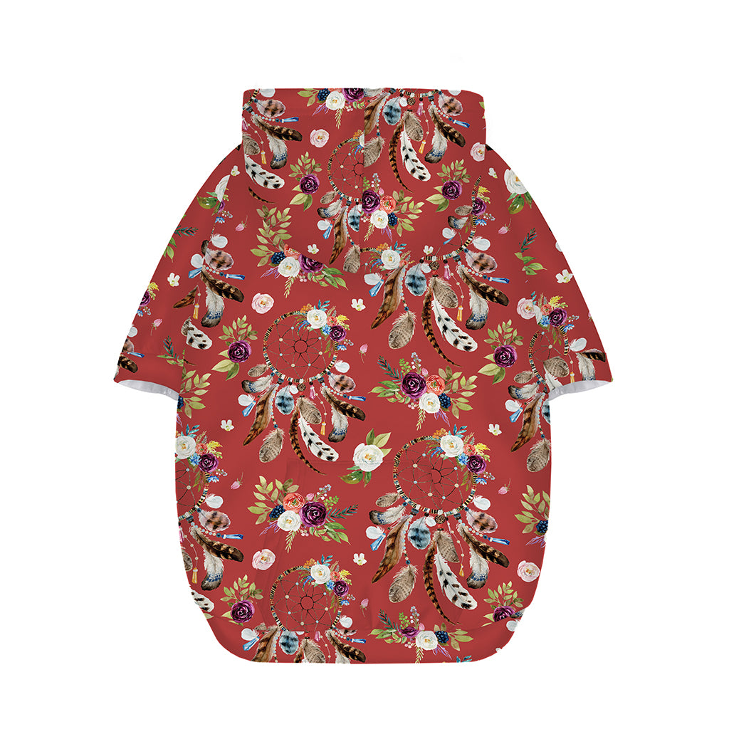 Vintage Dream Catcher Pattern Print Dog Zip Up Hoodie