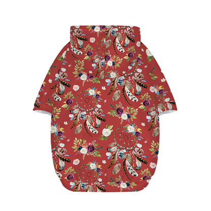 Vintage Dream Catcher Pattern Print Dog Zip Up Hoodie