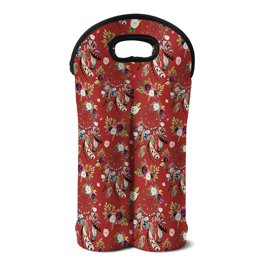 Vintage Dream Catcher Pattern Print Double Neoprene Wine Tote