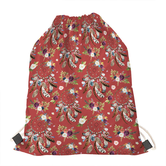 Vintage Dream Catcher Pattern Print Drawstring Bag