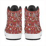 Vintage Dream Catcher Pattern Print High Top Leather Sneakers