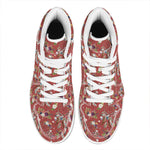 Vintage Dream Catcher Pattern Print High Top Leather Sneakers
