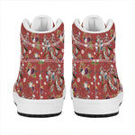 Vintage Dream Catcher Pattern Print High Top Leather Sneakers