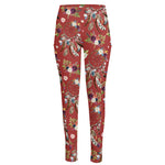 Vintage Dream Catcher Pattern Print High-Waisted Pocket Leggings