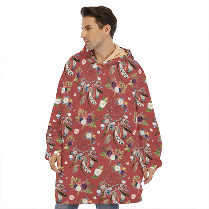 Vintage Dream Catcher Pattern Print Hoodie Blanket
