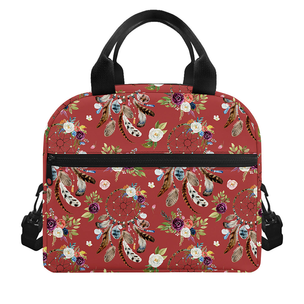 Vintage Dream Catcher Pattern Print Insulated Lunch Bag