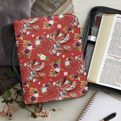 Vintage Dream Catcher Pattern Print Leather Bible Cover