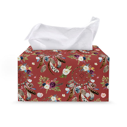 Vintage Dream Catcher Pattern Print Leather Tissue Box Cover