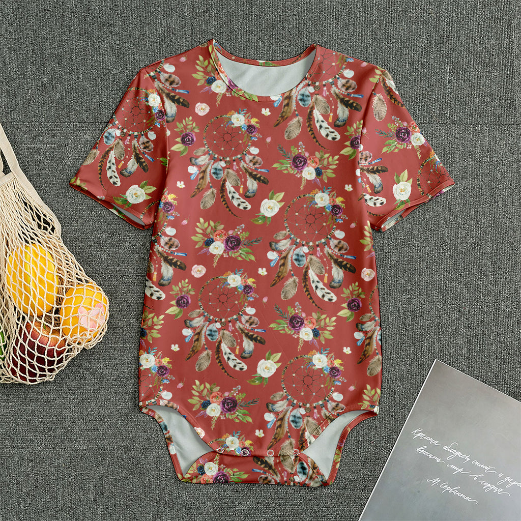 Vintage Dream Catcher Pattern Print Men's Bodysuit