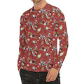 Vintage Dream Catcher Pattern Print Men's Long Sleeve Rash Guard