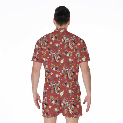 Vintage Dream Catcher Pattern Print Men's Rompers