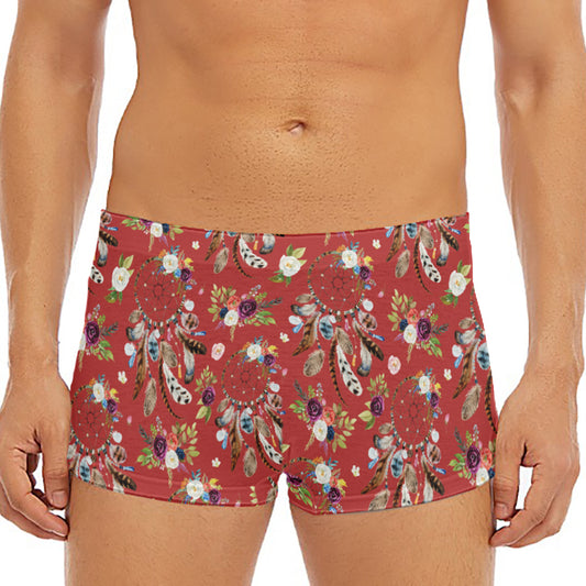 Vintage Dream Catcher Pattern Print Men's Short Boxer Briefs