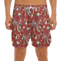 Vintage Dream Catcher Pattern Print Men's Split Running Shorts