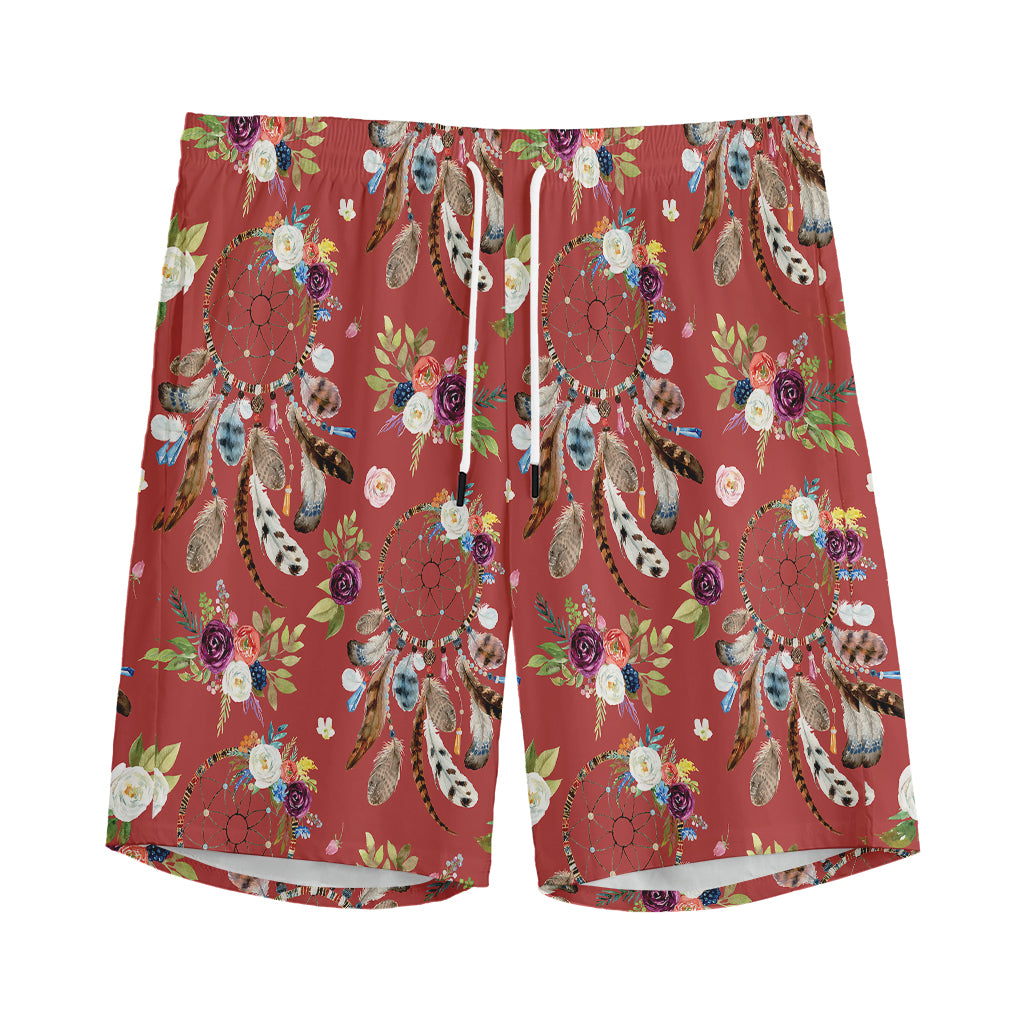 Vintage Dream Catcher Pattern Print Men's Sports Shorts