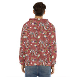 Vintage Dream Catcher Pattern Print Men's Velvet Pullover Hoodie