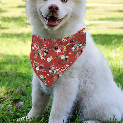 Vintage Dream Catcher Pattern Print Over The Collar Dog Bandana