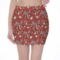 Vintage Dream Catcher Pattern Print Pencil Mini Skirt