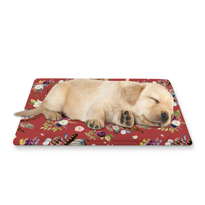 Vintage Dream Catcher Pattern Print Pet Cooling Mat Cover