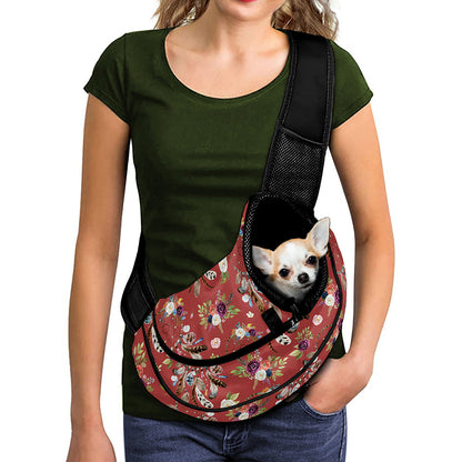 Vintage Dream Catcher Pattern Print Pet Sling Carrier