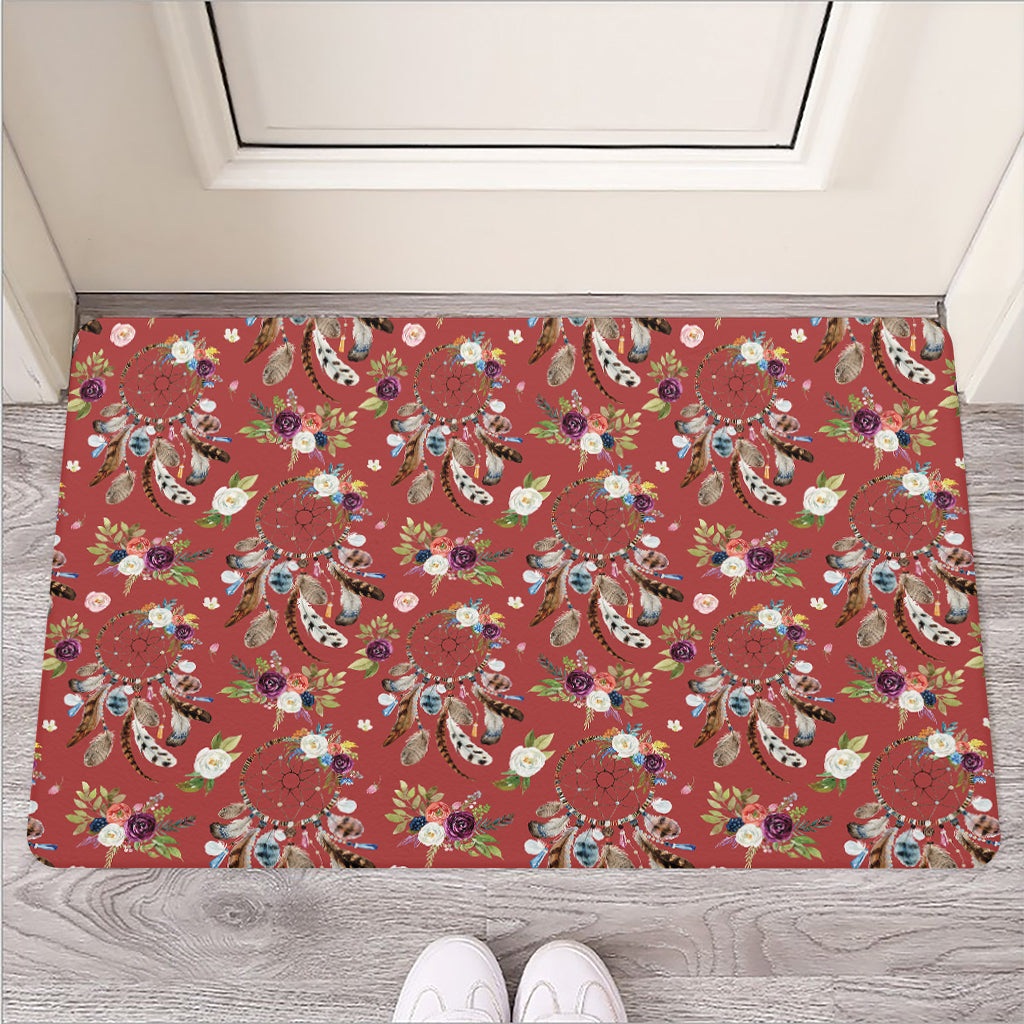 Vintage Dream Catcher Pattern Print Rubber Doormat