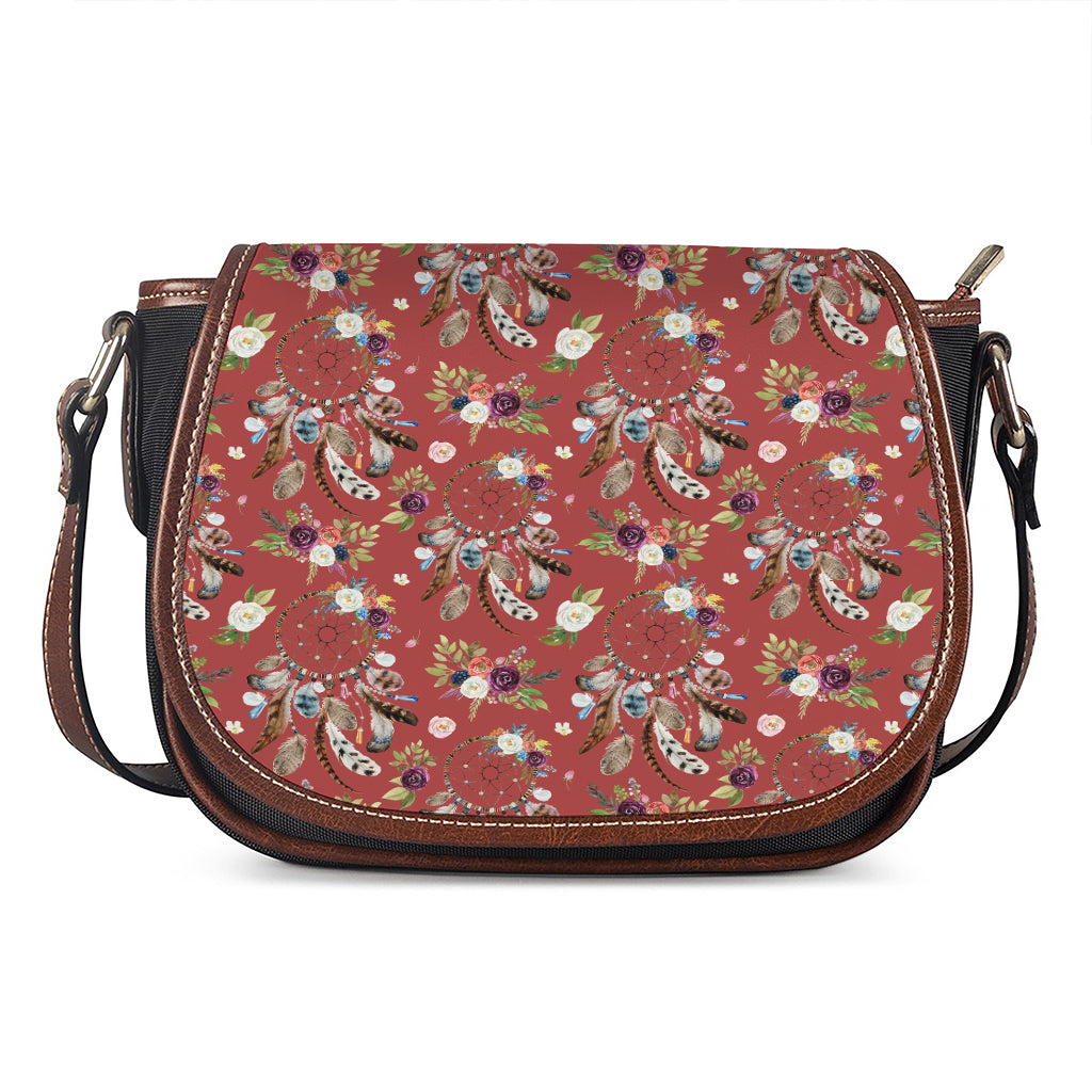 Vintage Dream Catcher Pattern Print Saddle Bag