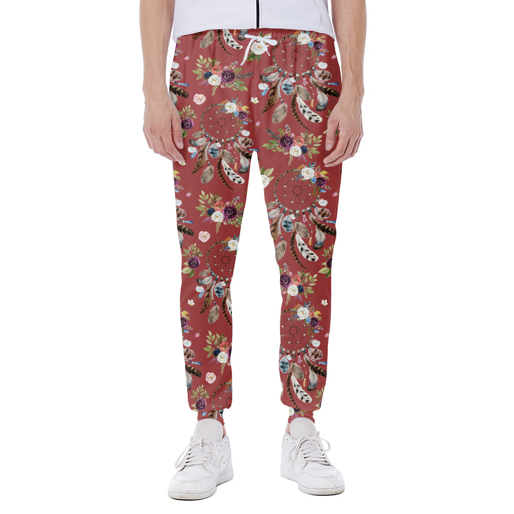 Vintage Dream Catcher Pattern Print Scuba Joggers