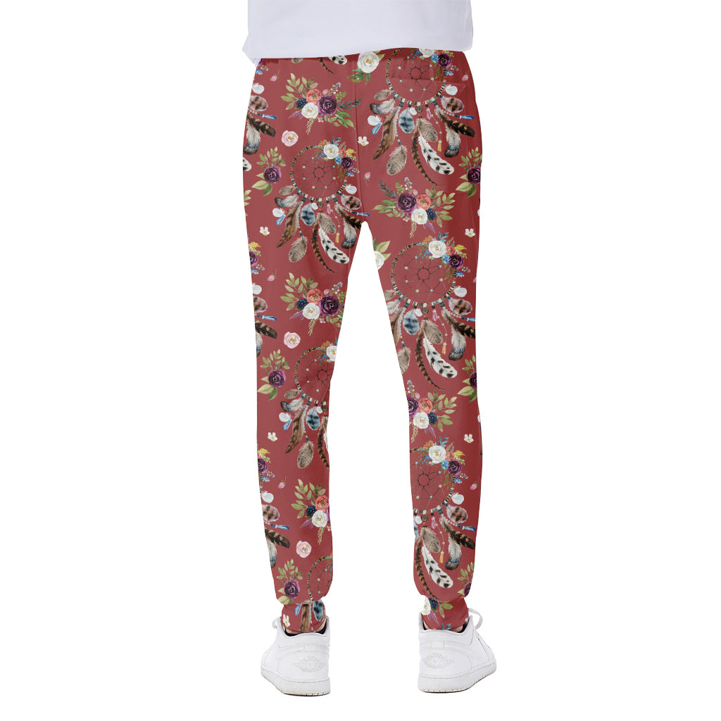 Vintage Dream Catcher Pattern Print Scuba Joggers
