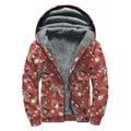 Vintage Dream Catcher Pattern Print Sherpa Lined Zip Up Hoodie