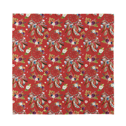 Vintage Dream Catcher Pattern Print Silk Bandana