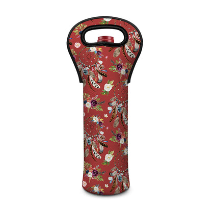 Vintage Dream Catcher Pattern Print Single Neoprene Wine Tote