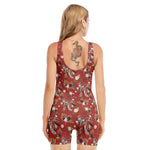 Vintage Dream Catcher Pattern Print Sleeveless One Piece Swimsuit