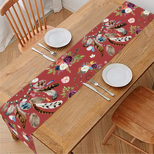 Vintage Dream Catcher Pattern Print Table Runner