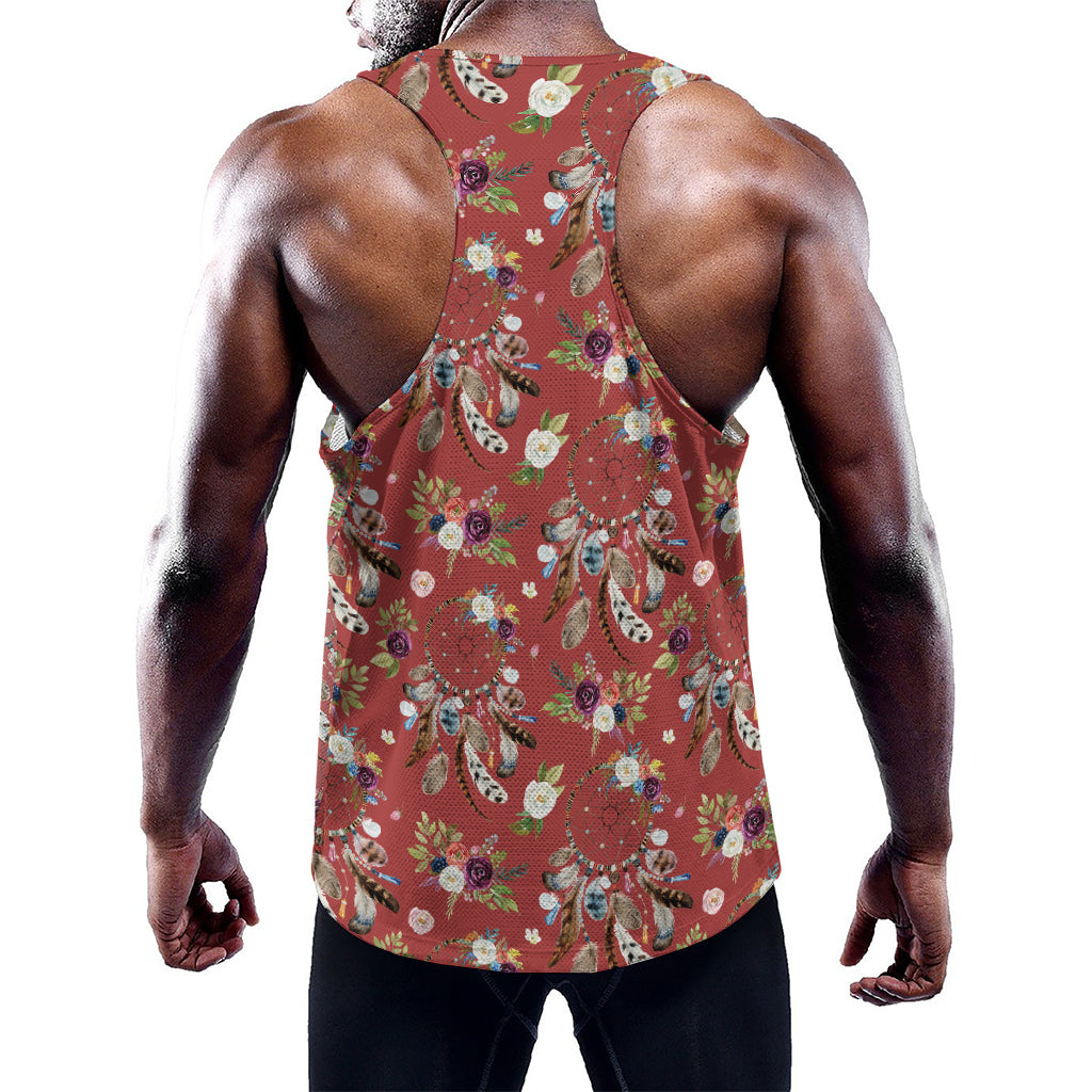 Vintage Dream Catcher Pattern Print Training Tank Top