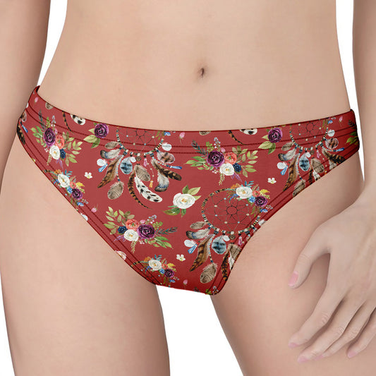 Vintage Dream Catcher Pattern Print Women's Thong