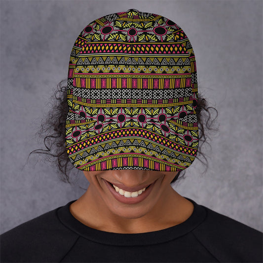 Vintage Ethnic Pattern Print Baseball Cap