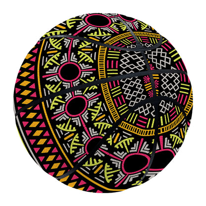 Vintage Ethnic Pattern Print Basketball