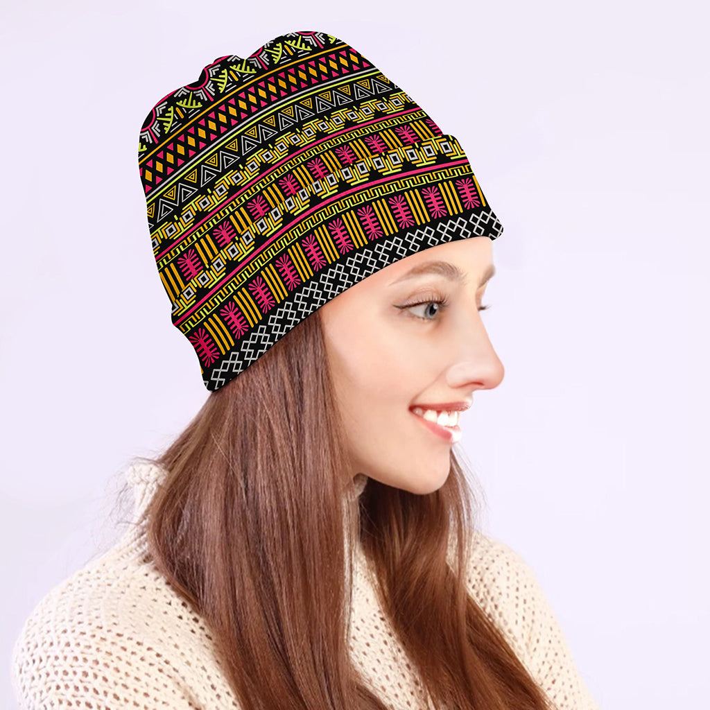 Vintage Ethnic Pattern Print Beanie