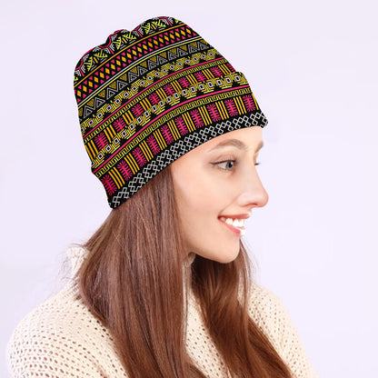 Vintage Ethnic Pattern Print Beanie