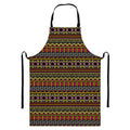 Vintage Ethnic Pattern Print Bib Apron With Pocket